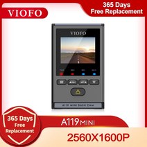 viofo a119 미니 카 dvr 2k 1440p 60fps 대시 캠 내장형 5ghz wi-fi 및 gps 비디오 레코더 주차 모드, 패키지 d, 카드 없음