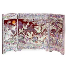 박씨상방 명품나전 장식용 십장생 3폭병풍 적장태복 문화재 기능인작품/외국인해외바이어선물로추천