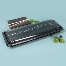 [DL] KS-4015 장어 생선 구이 초밥 일식 일회용 용기 블랙 300세트 음식 포장 배달, [DL] KS-4015(장어) 블랙 300세트, 300개