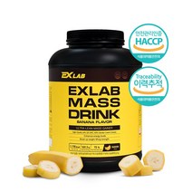 EXLAB 이엑스랩 매스드링크 바나나맛 4000g, 2병