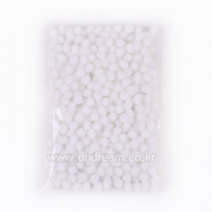 솜방울 폼폼이 털방울, 1봉, 뿅뿅이 밤송이 10mm 흰색 400입