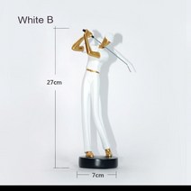 골프 장식품 공예 장식품 테이블 장식 거실 현관 장식품 1개, 골프 화이트 c