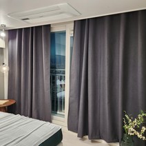 쿠웅샵 양면이 동일한 암막커튼 아일렛형 차광률99.99%이상 FITI시험연구원결과