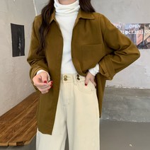 카라넥 오드리 두꺼운 본 가게 클래식 기모 코듀로이 디자인감각 에프터블라우스 여성의류 핏아우터 3746341132