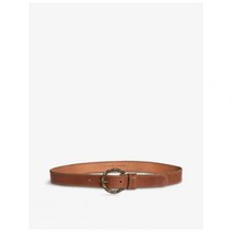CLAUDIE PIERLOT 아베라 라운드 버클 레더 벨트 허리띠