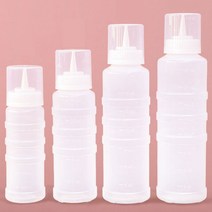잘라쓰는 뚜껑 소스병 실리콘 패킹 새지않는 소스통 카페 업소용 소 중 대 특대 별품, 300ml
