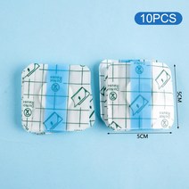 보안 의료용 접착 테이프 투명 100 개/50 개 PU 알레르기 방지 약물 상처 드레싱 고정 석고 방수, 반지 10pc를 가진 5x5cm