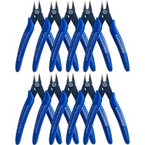 KAIHAOWIN 소형 와이어커터 10팩 카이하오윈 170 와이어 플러시커터 와이어클리퍼 니퍼 클린컷플라이어 사이드컷트 전자꽃가열선 모델용 대각선컷팅플라이어 스프루연동 블루, Mini Cutter x 10 KAIHAOWIN