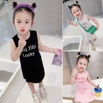 키즈봉봉 여아 나시 원피스 여름 추천 바로발송 골지롱나시 1+1