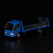 미니어처 1:64 이스즈 엘프 트레일러 AE86 이니셜 D 다이캐스트 및 차량 합금 트럭 모델높은 시뮬레이션 미니어처 스케일 모델, 01 blue