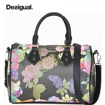 데시구알 핸드백 플라워 패턴 숄더백 Desigual 여성 데일리 레트로 스타일 크로스백