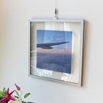 ac843-투명액자38CmX38Cm 비행기와하늘풍경 이미지1/블랙