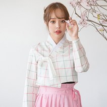 생활한복 체크 저고리