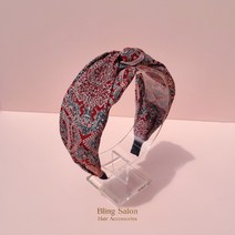 [블링살롱made/국내제작] 에스닉 보헤미안 페이즐리 꼬임 반다나 헤어밴드 럭셔리 와이드 볼륨 여성 머리띠 헤어장식 3color