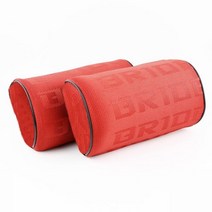 X2 JDM 스타일 신부 RECARO 패브릭 베개 좌석 지원 장식 머리 받침 등받이 쿠션 Hellaflush 목 휴식, BRIDE-red