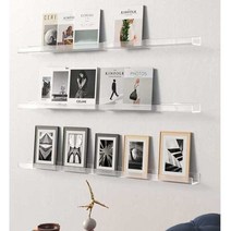 투명 아크릴 벽선반 벽걸이선반 미드센추리 무타공, 상세 페이지 참고, 투명90x11x4cm