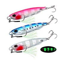 メタルジグ ルアー シンキングペンシル ジグパラ シーバス ワームセット 3色セット 夜光 40g 鮎ルアー 青物 ヒラメ ロックフィッシュ クロソ イソルト 堤防 河口 河川 サワラ ハタ バス釣り