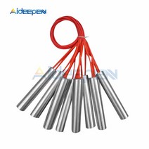 전기 카트리지 히터 요소 220V 6mm 8mm 10mm 튜브 직경 스테인레스 스틸 관형 발열체 와트 100W/120W, [02] 8x60MM 120W 220V