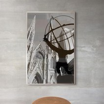 뉴욕의흑백풍경 중형메탈액자.꾸밈