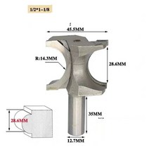 트리머 목공 라운딩 라우터 커터 코너 커터 인치 생크 비드 에징 비트 목재 슬로 팅 도구 용 하프 라운드 밀링 라운더 모서리컷팅기코너재단기 모서리컷팅기, 13