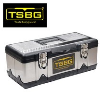 TSBG 정품 스텐공구함 3종 노랑 공구함 소형 중형 대형 공구 박스 트렁크 정리함 보관함, 스텐-대형