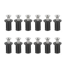 고무 보트 닻 나사 블라인드 패스너가있는 m5 웰 너트 오토바이 윈드 스크린 윈드 실드 리벳 카약 카누 해양 딩기 액세서리, 12x 싱크 헤드 나사