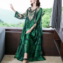 paisen 패션 날염 원피스 여름 박시 원피스 여성 나염롱원피스