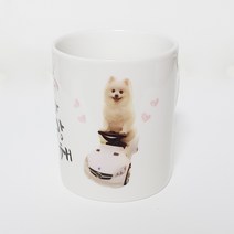하나뿐인선물 캘리 반려견 사진 머그컵, 1개
