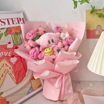 인공 꽃과 함께 귀여운 인형 꽃다발 애니메이션 동물 졸업 꽃다발 크리 에이 티브 생일 발렌타인 데이amp 39 일 크리스마스 선물, 2
