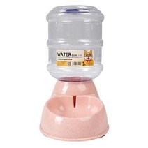 고양이자동급식기 반려동물 사료 배식기 강아지 밥그릇 3.8 L 애완 동물 그릇 자동 먹이 개 음식 고양이 피, 03 pink-water