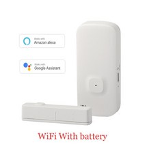 문열림센서 techage tuya wifi 도어 센서 스마트 창 감지기 홈 보안 도어 및 창 열림닫힘 알람 알렉사구글 홈으로 작동 60, 1pc 도어 센서