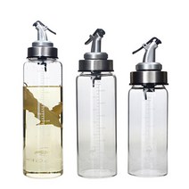 독일기술 스텐304 내열유리 원터치 오일 간장 식초 유리병, 230ml