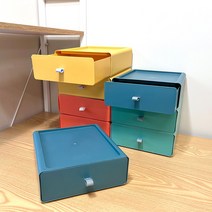 데코리타 책상 욕실 식탁 다용도 슬라이딩 미니 정리함, (세트 4p)책상 정리함, 민트 2p+네이비 2p