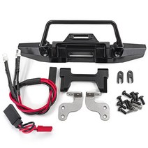 trx4m YEAHRUN-Traxxas TRX4M 디펜더 1/18 RC 크롤러 자동차 모델 업그레이드 부품용 LED 조명 전면/후면 범퍼 4 피스, [01] Front