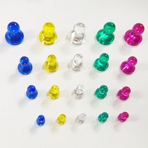 영운교재 칼라 반투명 체스 자석 홀더 대형 25개입 27mm