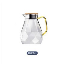 티포트 약탕기 다이아몬드 유리 차 세트 주전자 뜨거운 차가운 물 투명 커피 물병 항아리 Carafe 내열성, 01 하늘색