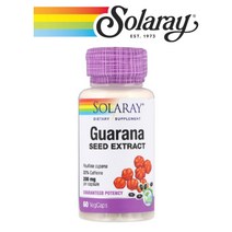 솔라레이 Paullinia cupana 구아라나 과라나 추출물 guarana 200mg 60 베지캡슐