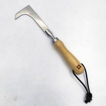 관리기 나무 손잡이가 있는 스테인레스 스틸 잡초 시클 1 개 수동 제초기 다목적 루트 리무버 가정용 원예, 한개옵션0