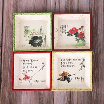 [자체제작] 수공예 미니 한지 접시 12종 #외국인 선물, 1. 연꽃
