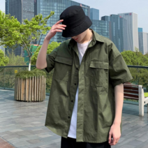 오너클랜 솔리드 체크셔츠 남녀공용 셔츠 빅사이즈 스트라이프
