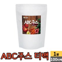 ABC tea 에이비씨 에비씨 사과 레드 비트 당근 차 티 사무실 회사 홈카페 낚시 캠핑 등산, 01 봉, 100티백