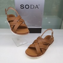 소다 소다 여성 데일리 경량통굽 샌들 4cm FLD216 카멜