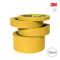 (3M 244 고열마스킹 10mm) 내열 종이 테이프 낱개, 1롤