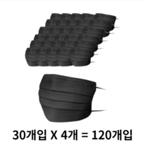 코지황사방역마스크 대형 KF94 블랙, 30개입, 24개