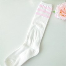 도담도담 3선 반타이즈 아이보리 핑크줄 아기 유아 아동 여아 니삭스