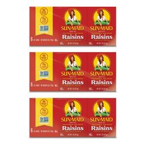 Sun Maid Raisins 미국 썬메이드 건포도 드라이 후르츠 스낵 레이즌 1oz(28.3g) 6개입 3팩