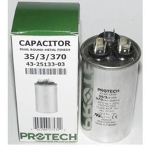 43-25133-03 -Rheem OEM Round Replacement Dual Run Capacitor 35 + 3 UF/MFD 370 Volt null, 1, 43-25133-03 -Rheem OEM Round R