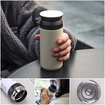 텀블러 보온 보냉 휴대용 스테인레스 미니 물병 450ml, 4트라벨450ml-블루