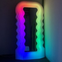 조명 전신거울 지디커스텀 이탈리아 옷가게 피팅룸 드레스룸 초대형 조명 거울, 100x195cm, 택배및직접설치, 드림댄스+앱+리모컨[듀얼램프]