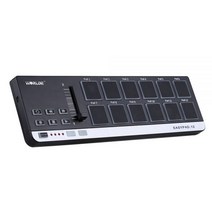 마스터키보드 미디컨트롤러 전자키보드 EasyPad12 휴대용 미니 USB 12 드럼 패드 MIDI 컨트롤러 다양한 설정용 4 뱅크, 01　Black